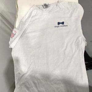 Simply southern white shirt selves tee